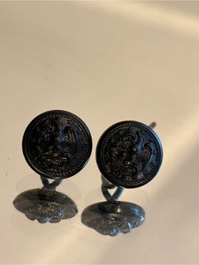 Black Navy Eagle Mini Cufflinks